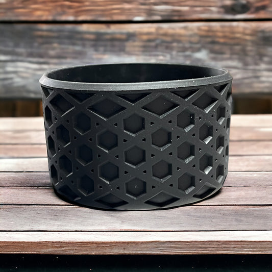 Black WAFFLE Silicone Tumbler Boot