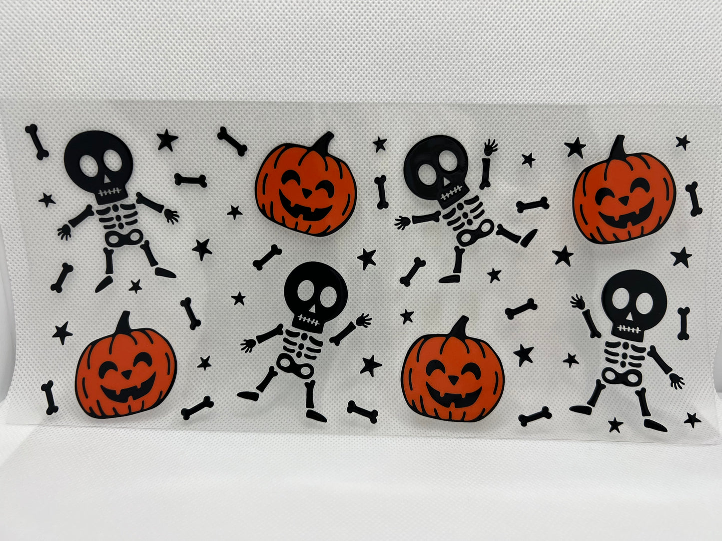 Skeleton & Jack-O UV DTF Wrap Decal