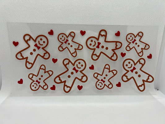 Gingerbread Men UV DTF Wrap Decal