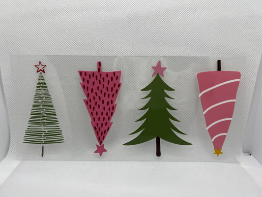 Cute Holiday Trees 3 UV DTF Wrap Decal