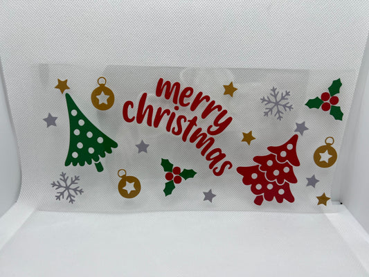 Fun Merry Christmas UV DTF Wrap Decal