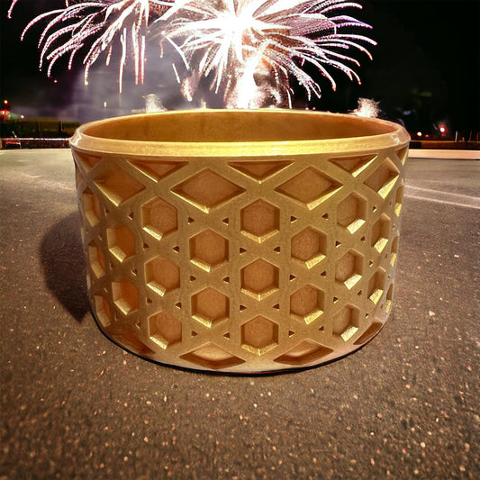 Gold Metallic WAFFLE Silicone Tumbler Boot