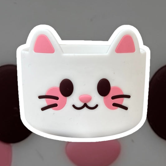 Animated White KITTY Silicone Tumbler Boot *READ DESCRIPTION*