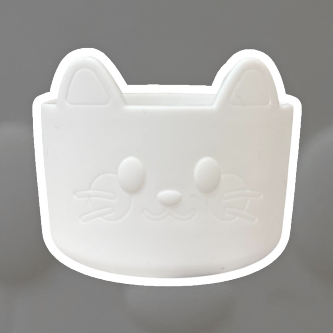 Solid White KITTY Silicone Tumbler Boot *READ DESCRIPTION*