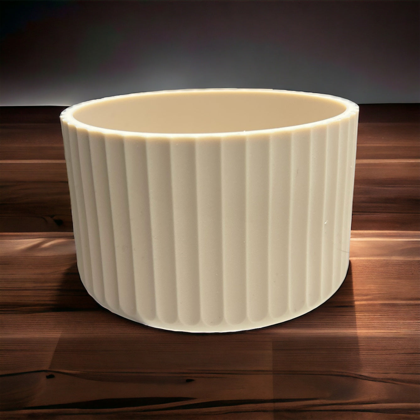 Best Beige FLUTED Silicone Tumbler Boot