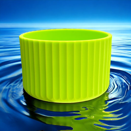 Bright Lime FLUTED Silicone Tumbler Boot