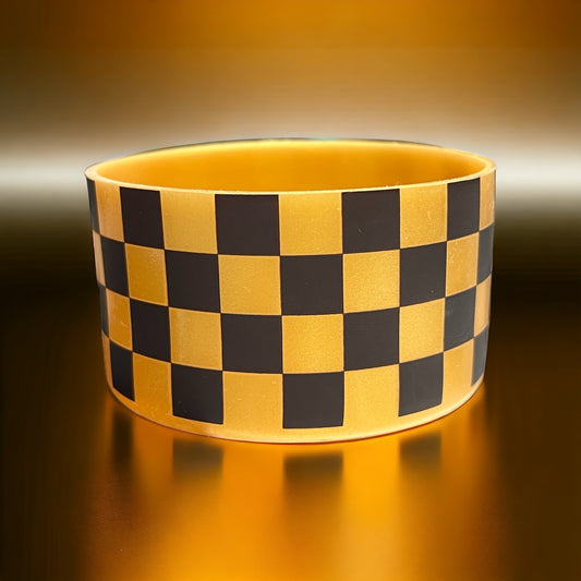 Chocolate Gold Checkers Silicone Tumbler Boot