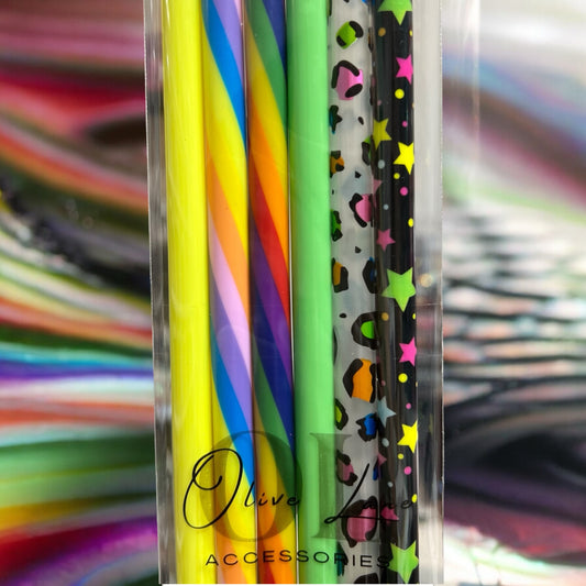 Rainbows 6-pack SET Straws (40oz Tumbler)