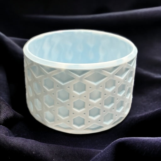 Spring Blue & White Swirl WAFFLE Silicone Tumbler Boot