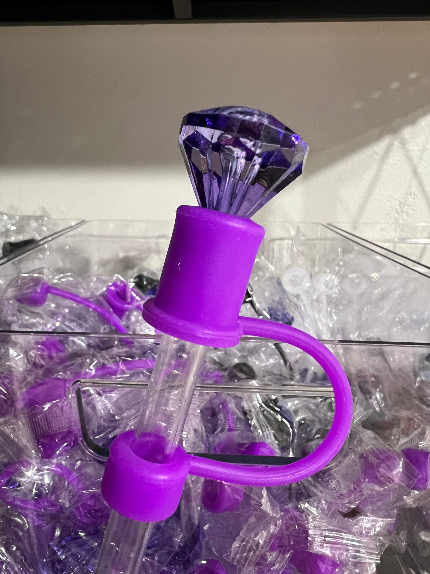 Purple Diamond PURPLE Base Straw Topper 10mm