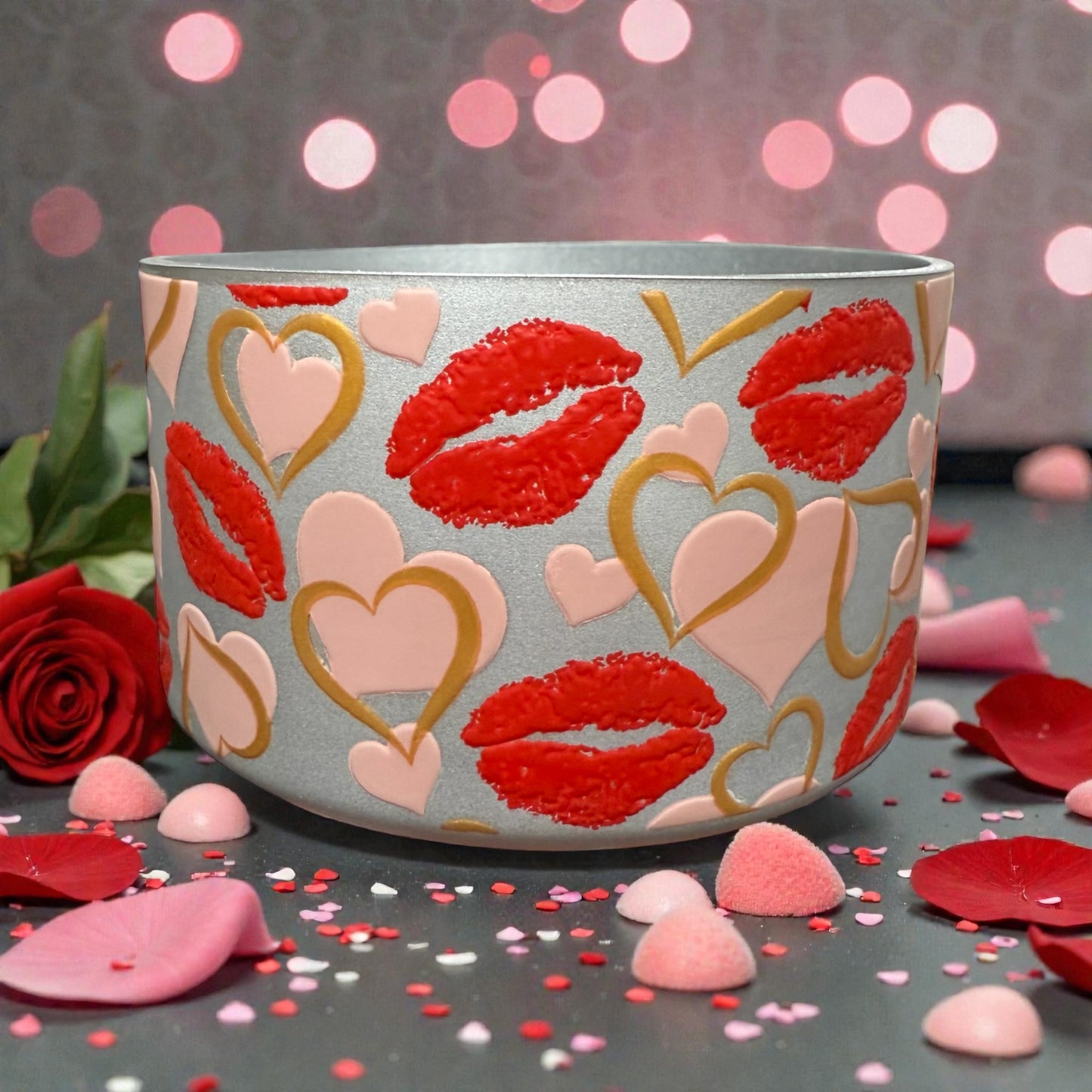 Kiss Me Silver - 3D Silicone Tumbler Boot