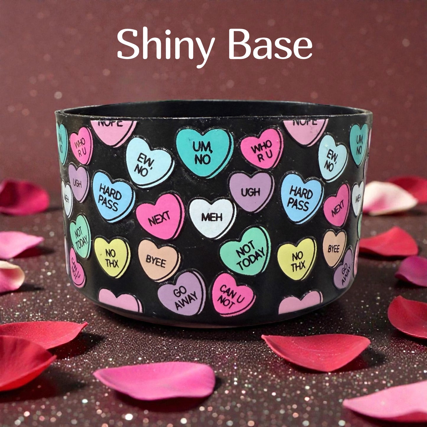 Anti-Valentine Shiny Black - 3D Silicone Tumbler Boot