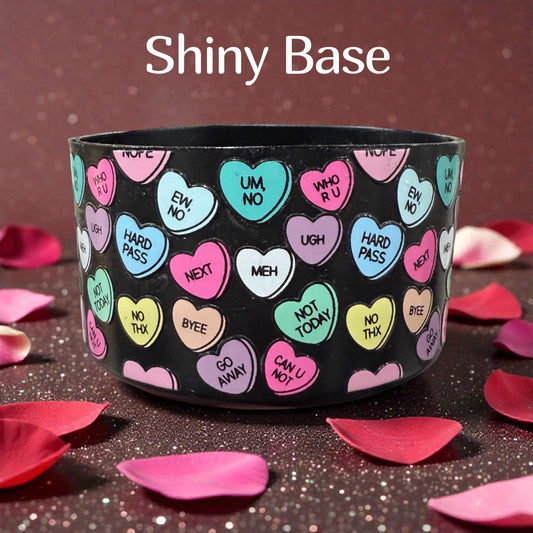 Anti-Valentine Shiny Black - 3D Silicone Tumbler Boot
