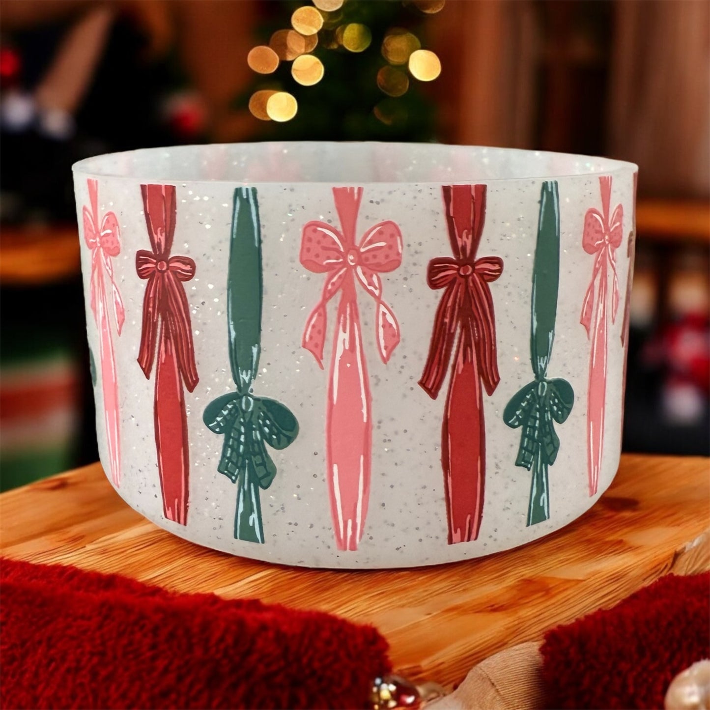 Ribbons & Bows Glitter - 3D Silicone Tumbler Boot