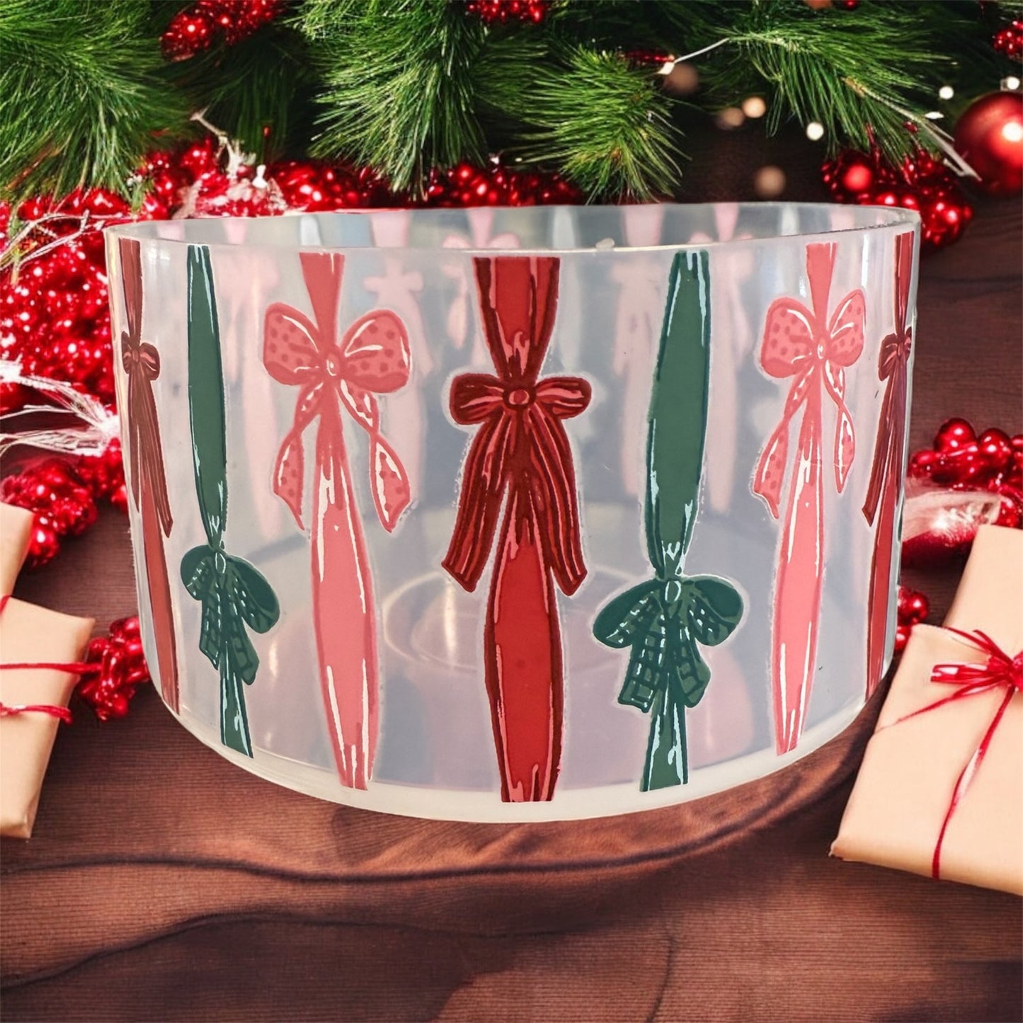 Ribbons & Bows Clear - 3D Silicone Tumbler Boot