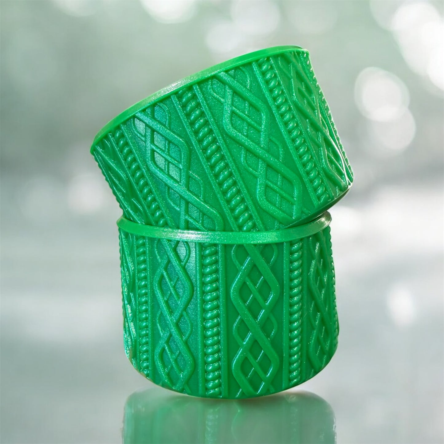 Christmas Green SHIMMER - SWEATER Silicone Tumbler Boot