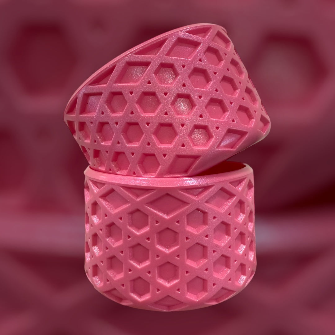 Cotton Candy SHIMMER - WAFFLE Silicone Tumbler Boot
