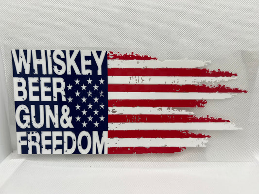 Freedom Flag UV DTF Wrap Decal