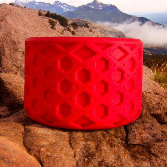 Red WAFFLE Silicone Tumbler Boot