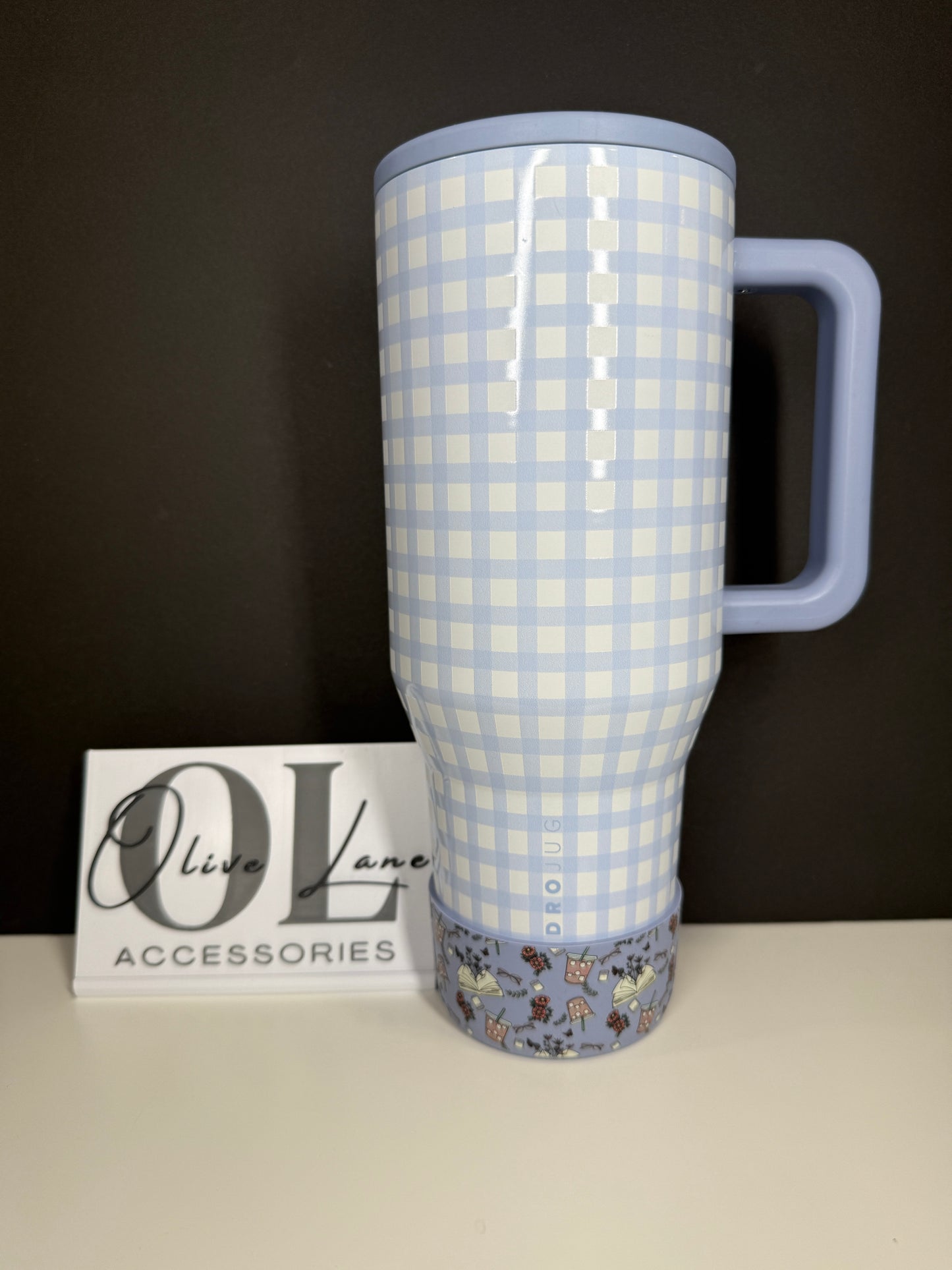 Bookish Blue- 3D Silicone Tumbler Boot
