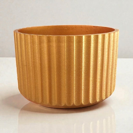 Gold Metallic FLUTED - Silicone Tumbler Boot