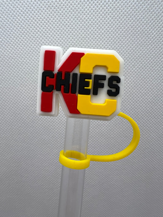 KC Chiefs Letters Silicone Straw Topper 10mm