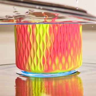 Hibiscus Lime WAVES Silicone Tumbler Boot