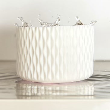 Bright White WAVES Silicone Tumbler Boot