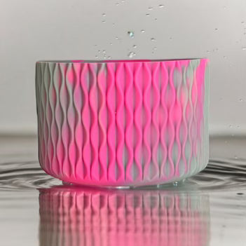 Gray Stone Pink Swirl WAVES Silicone Tumbler Boot