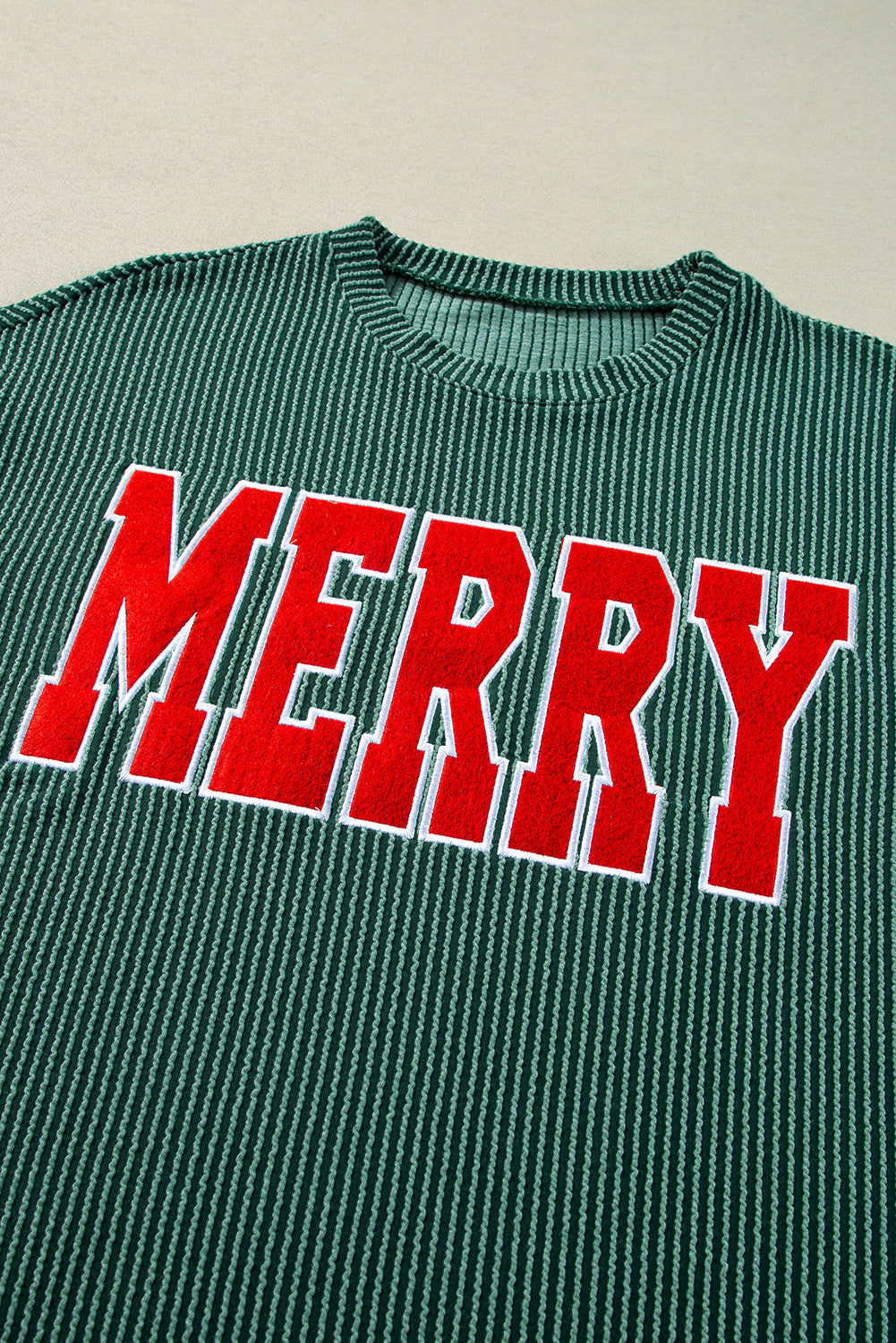 Evergreen Corded MERRY Long Sleeve Top and Shorts Pajama Set- Ships Approx 11/20